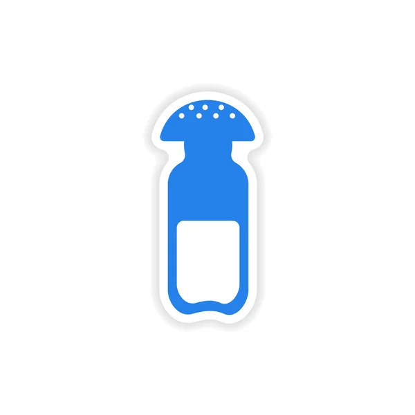 Icon matrica reális tervezés a papír só — Stock Vector