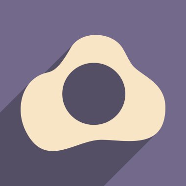 Düz gölge simgesi ve mobil applacation yumurta ile