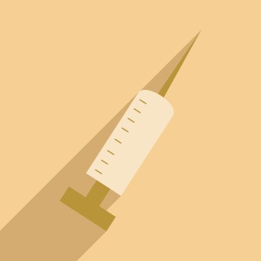 Düz gölge simgesi ve mobil uygulama enjeksiyonları ile