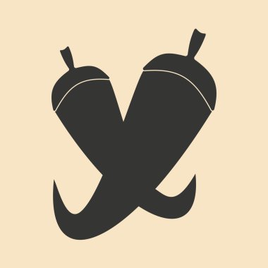 Düz siyah ve beyaz mobil uygulama biber