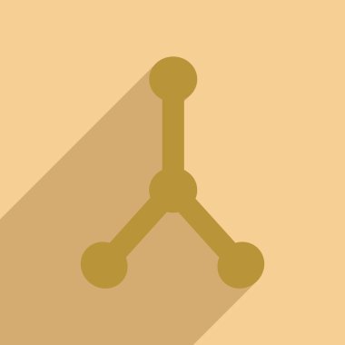 Düz gölge simgesi ve mobil uygulama reaktif ile