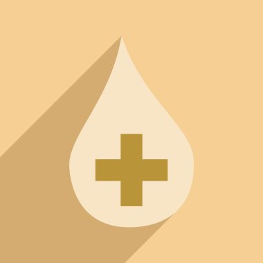 Alt gölge ile düz simgesi ve mobil uygulama yardım