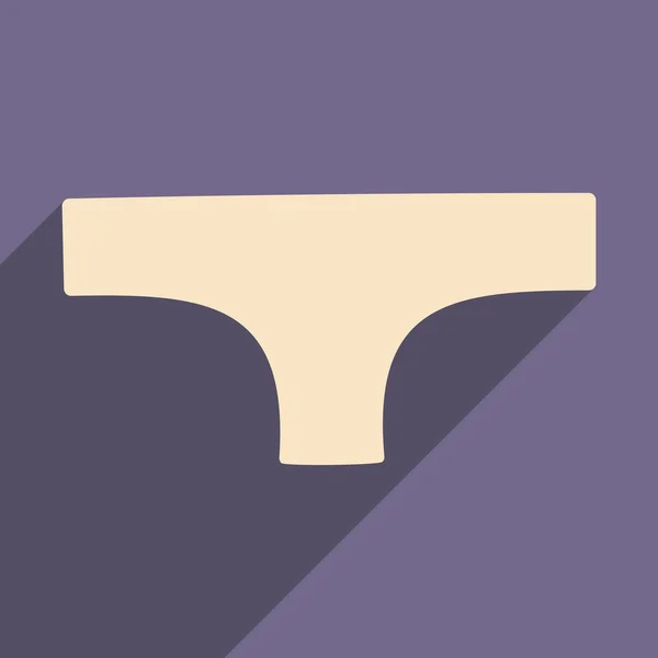 Platta med skugga ikonen och mobila applacation underkläder — Stock vektor