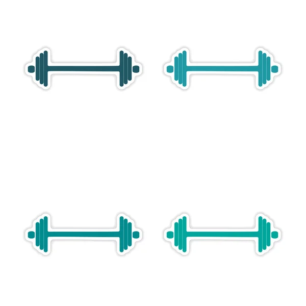 本文杠铃大会现实贴纸设计 — 图库矢量图片