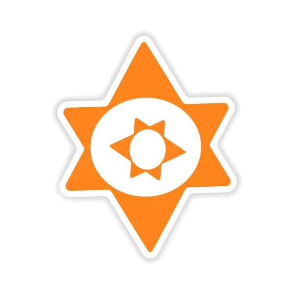Icon sticker realistic design on paper alchemy symbols — Stock Vector