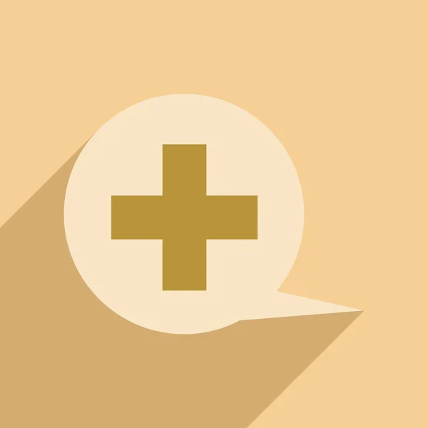 Piso con icono de sombra y aplicación móvil logo consulta médica — Archivo Imágenes Vectoriales