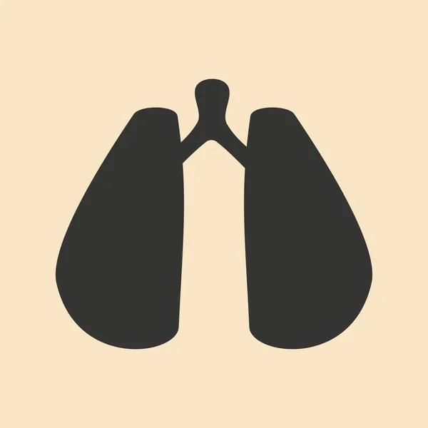 Plat in zwart-wit mobiele toepassing longen — Stockvector