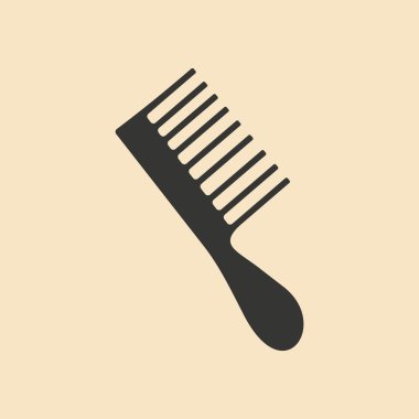 Düz siyah ve beyaz mobil uygulama saç fırçası