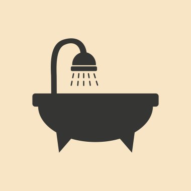 Düz siyah ve beyaz mobil uygulama banyoda