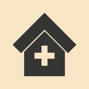 Düz siyah ve beyaz mobil uygulama logo tıpta