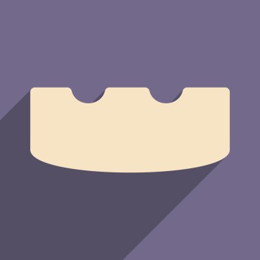 Düz gölge simgesi ve mobil uygulama kül tablası ile