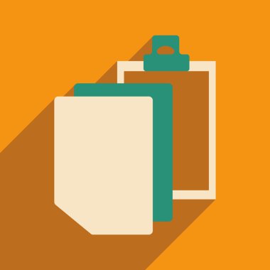 Düz gölge simgesi ve mobil applacation belgeleri ile