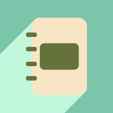 Düz gölge simgesi ve mobil uygulama günlüğü ile