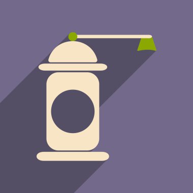 Düz gölge simgesi ve mobil uygulama karabiber değirmeni ile