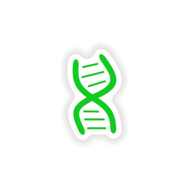 Kağıt logo Dna simgesi etiket gerçekçi tasarım