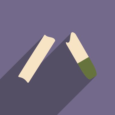 Düz gölge simgesi ve mobil uygulama sigarayla