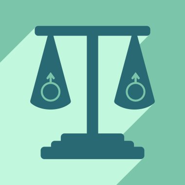 Düz gölge simgesi ve mobil uygulama eşcinsel evlilik ile