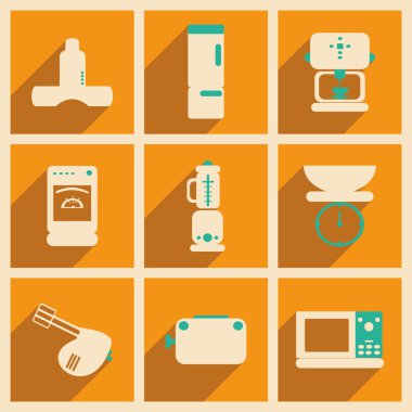 Düz gölge kavramı ve mobil uygulama mutfak aletleri ile