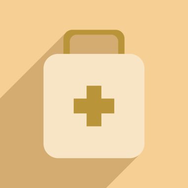 düz gölge simgesi ve mobil uygulama ecza