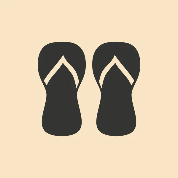 Byt v černé a bílé mobilní aplikace pantofle — Stockový vektor