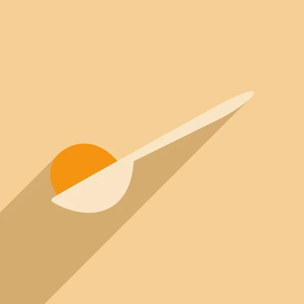 Piso con icono de sombra y aplicación móvil helado — Vector de stock