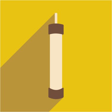 Düz gölge simgesi ve mobil uygulama el nargile ile