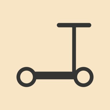 Düz siyah ve beyaz mobil uygulama scooter