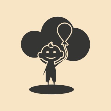 Düz siyah ve beyaz mobil uygulama çocuk oyunda