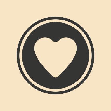 Düz siyah ve beyaz mobil uygulama logo Kardiyoloji