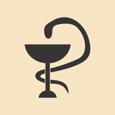 Düz siyah ve beyaz mobil uygulama logo ambulansta