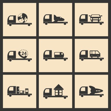 Düz siyah ve beyaz konsept mobil uygulama hızlı teslimat içinde