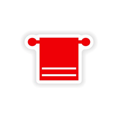 kağıt havlu spa simge etiketi gerçekçi tasarım