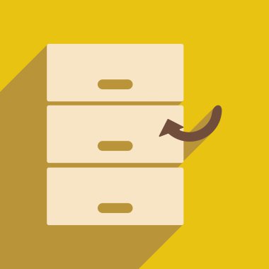 Düz gölge simgesi ve mobil uygulama dosyaları kaydetmek 