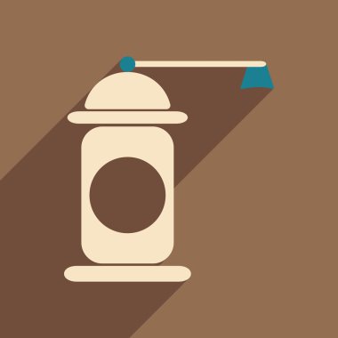 Düz gölge simgesi ve mobil uygulama karabiber değirmeni ile