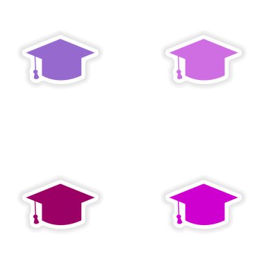 Kağıt akademik kap üzerinde derleme gerçekçi etiket tasarımı