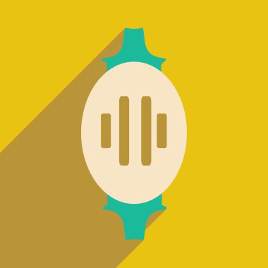 Düz gölge simgesi ve mobil uygulama Türk fener ile