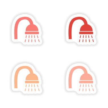 Kağıt pislik üzerinde derleme gerçekçi etiket tasarımı