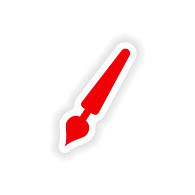 kağıt kalem simgesi etiket gerçekçi tasarım