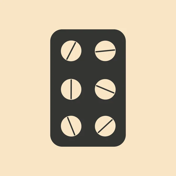 Appartamento in bianco e nero applicazione mobile pillole mediche — Vettoriale Stock