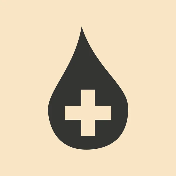 Plat en noir et blanc application mobile drop aid — Image vectorielle