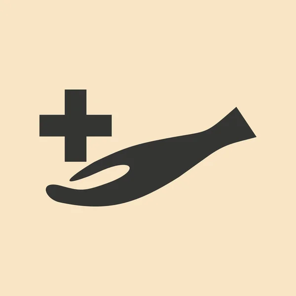 Плоский в черно-белом мобильном приложении логотип скорой помощи — стоковый вектор