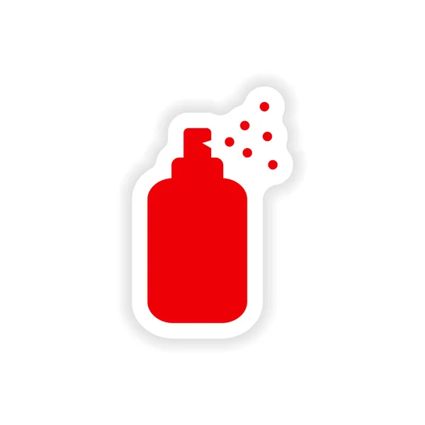Ikona nálepky realistický design na papírový sprchový gel — Stockový vektor