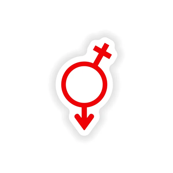 Ikon klistermärke realistisk design på papper Man och kvinna — Stock vektor