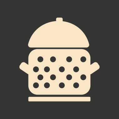 Düz siyah ve beyaz mobil uygulama tencerede