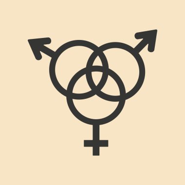 Düz gölge simgesi ve mobil uygulama cinsel işaretleri ile