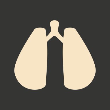 Düz siyah ve beyaz mobil uygulama akciğerlerde