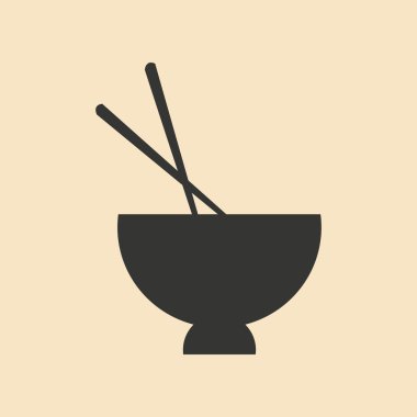 Flat with shadow icon and mobile application miso soup clipart