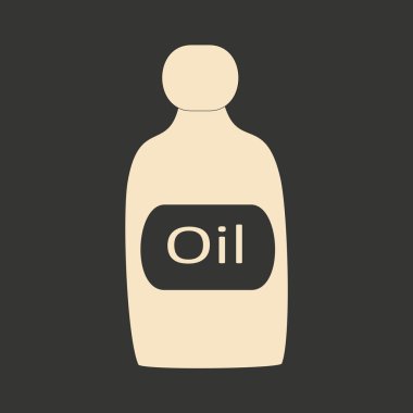 Düz siyah ve beyaz mobil uygulama petrol şişe