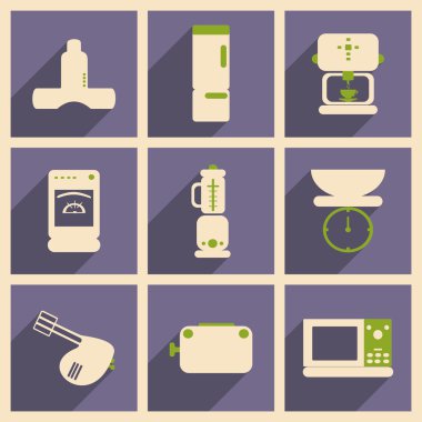 Düz gölge kavramı ve mobil uygulama mutfak aletleri ile