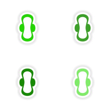 derleme gerçekçi etiket tasarım üzerinde kağıt kadınsı yastıkları